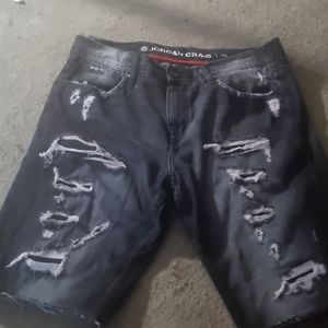 Ripped jeans shorts
